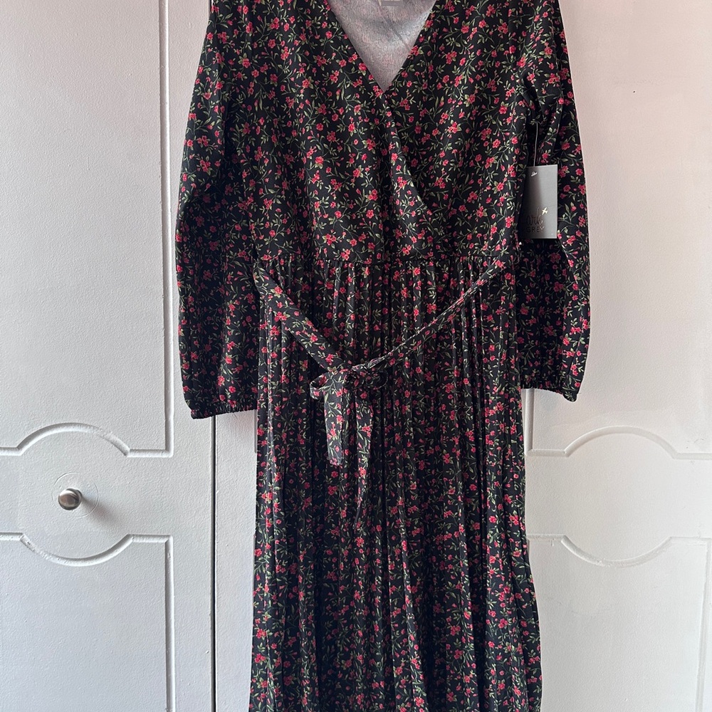 Floral Black Dress